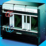 Figure 3. MicroTCA system with water cooled components on individual boards